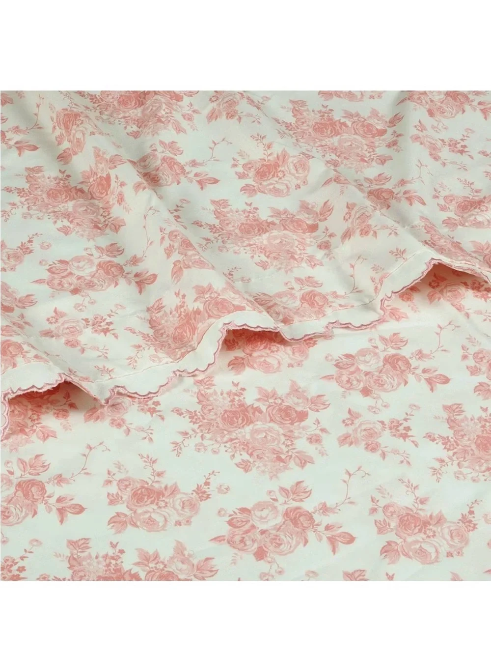 Charming Cottage Floral Pink Full Sheet Set - Classic Rose Print